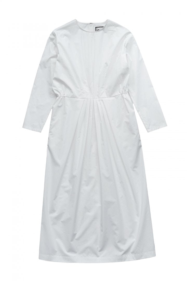 humoresque - FRONT TUCK DRESS - WHITE