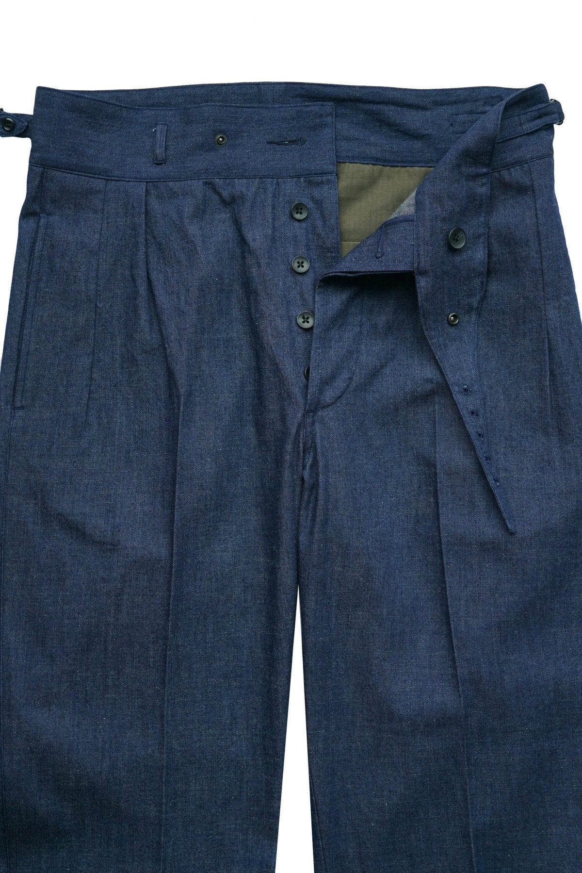 OLD JOE - SIDE BUCKLE GRUKHA TROUSER - INDIGO