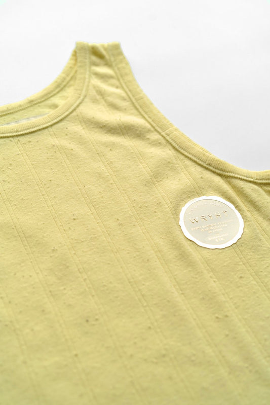 WRYHT - ROUND-NECK RIBBED TANK - CITRINE