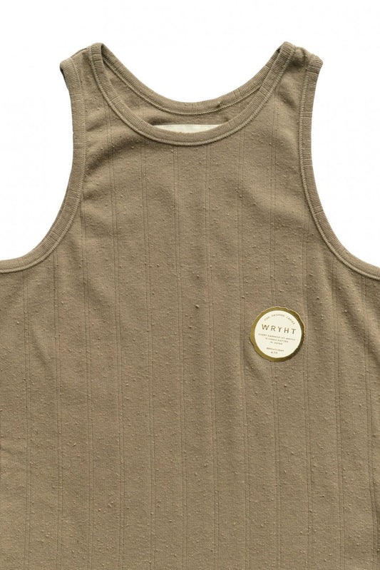 WRYHT - ROUND-NECK RIBBED TANK - DUNE