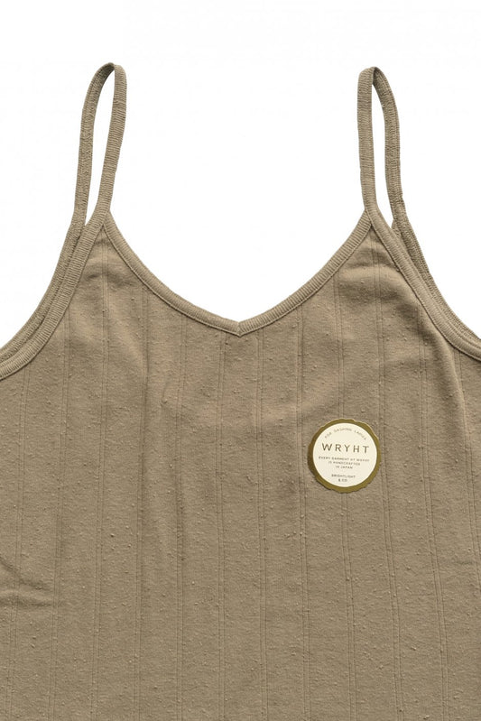 WRYHT - NARROW STRAP RIBBED TANK - DUNE