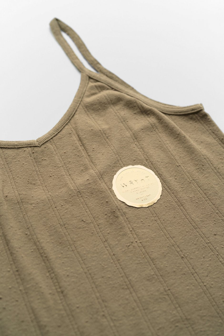 WRYHT - NARROW STRAP RIBBED TANK - DUNE