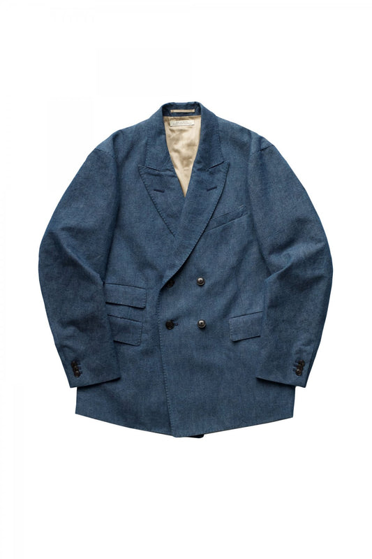 OLD JOE - DOUBLE-BREASTED SWING JACKET - FADE CHAMBRAY