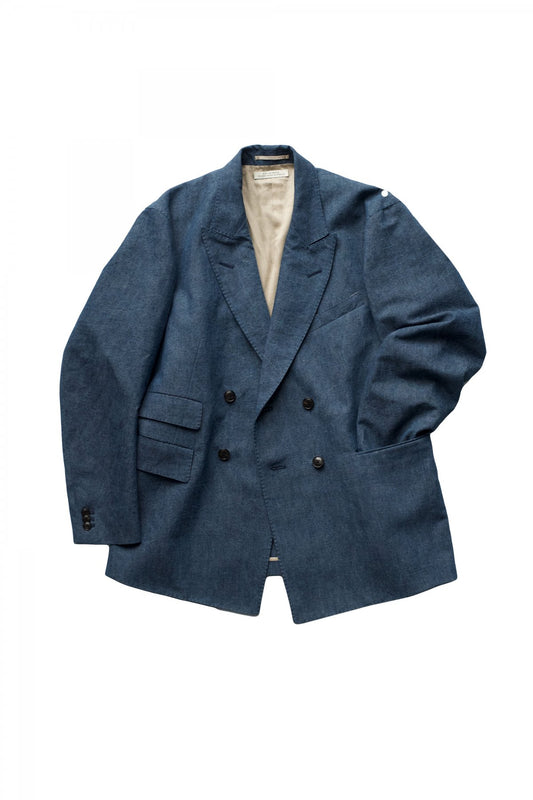 OLD JOE - DOUBLE-BREASTED SWING JACKET - FADE CHAMBRAY