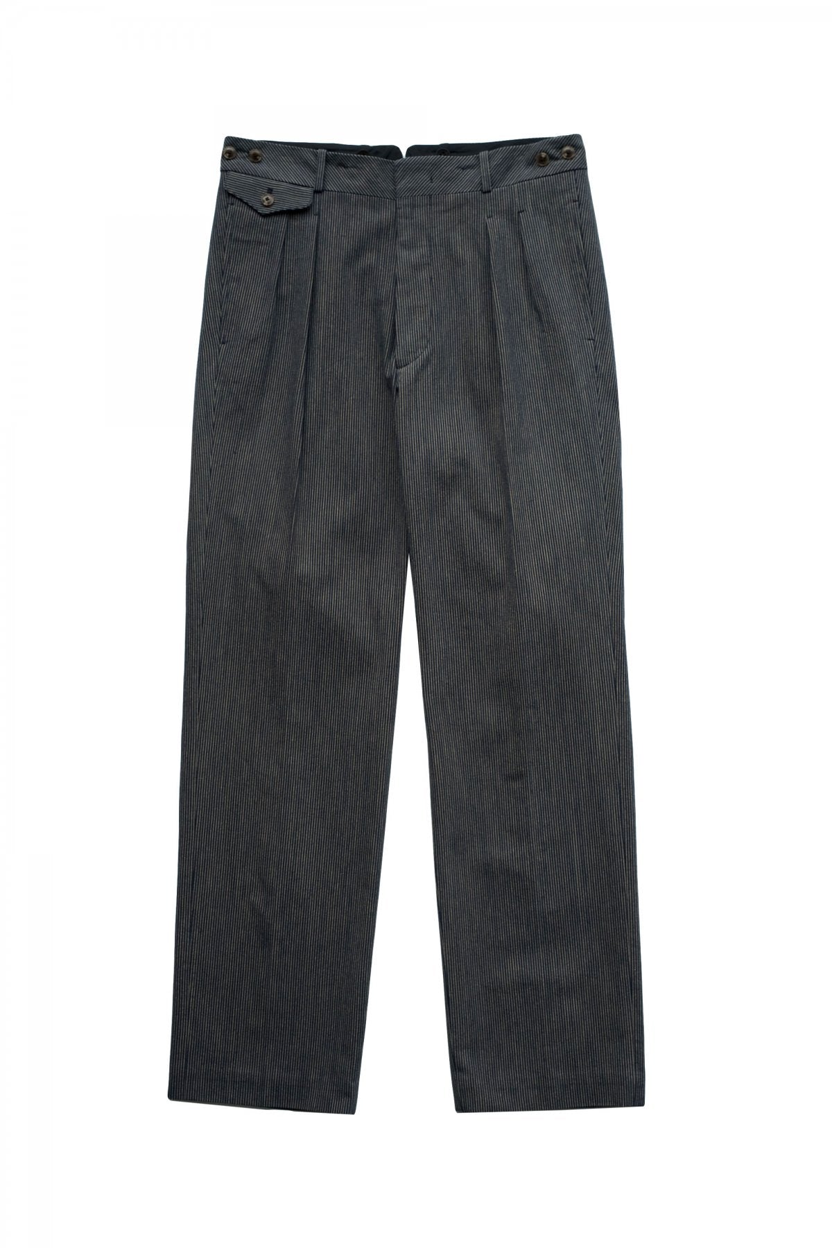 OLD JOE - DOUBLE-PLEATED DRAPE TROUSER - FADE STRIPE