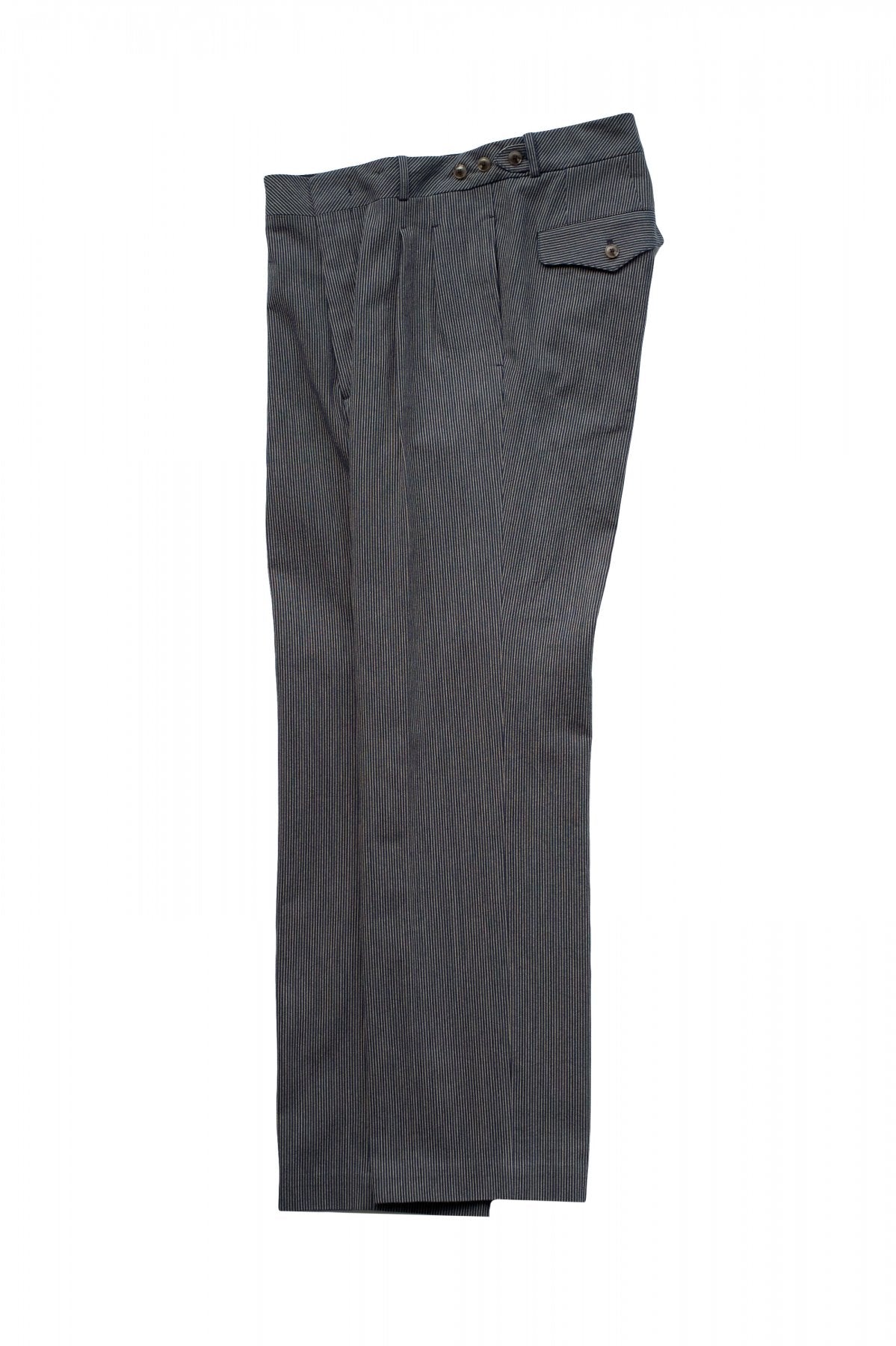 OLD JOE - DOUBLE-PLEATED DRAPE TROUSER - FADE STRIPE