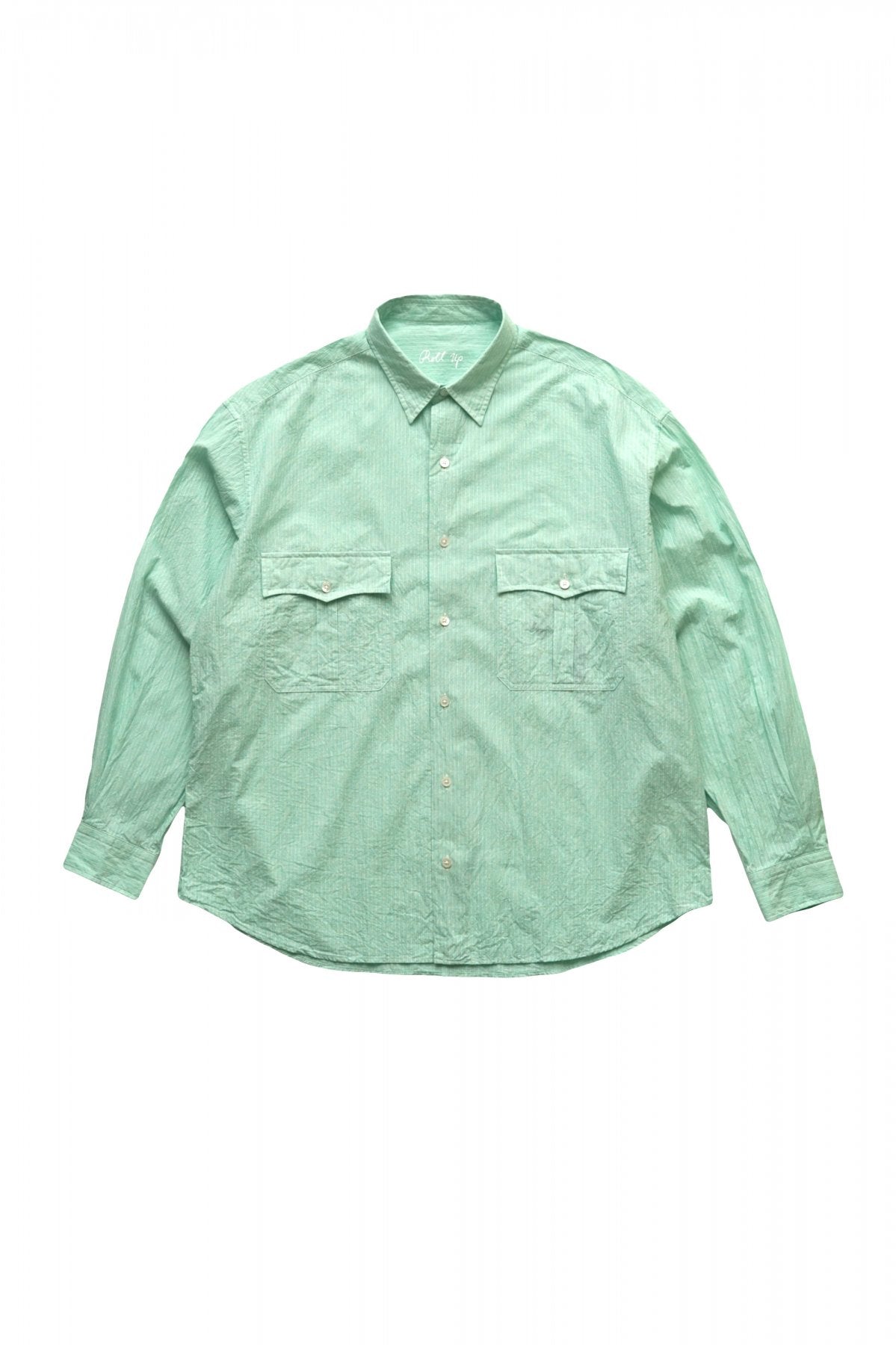 Porter Classic - ROLL UP STRIPE SHIRT - GREEN