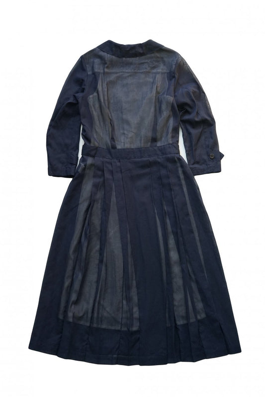 Nigel Cabourn woman - WORK DRESS - CHIFFON - NAVY