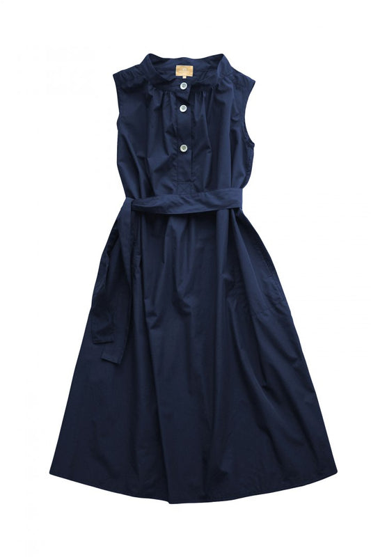 Nigel Cabourn woman - FARMER SLEEVELESS DRESS - NAVY