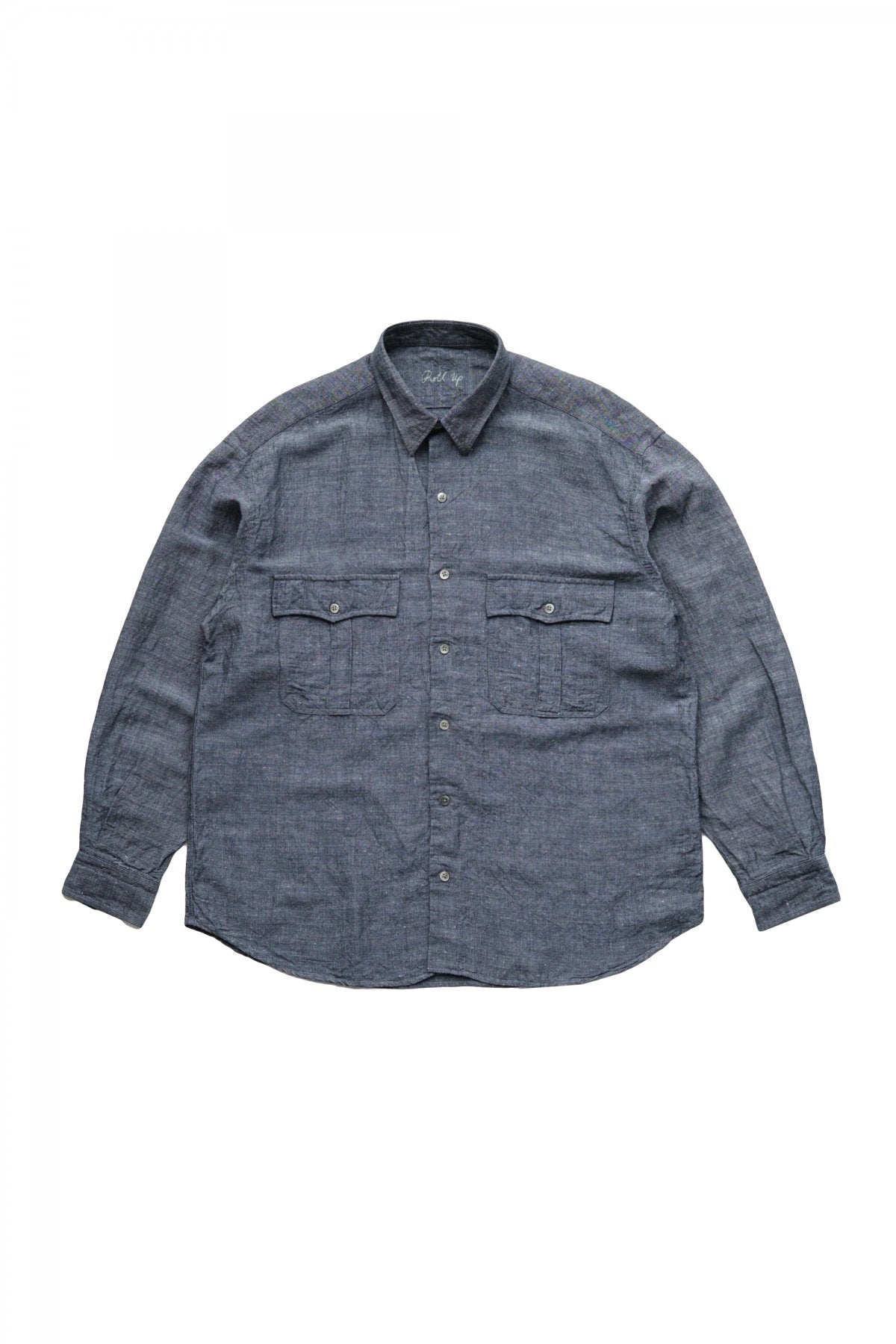 Porter Classic - ROLL UP BAMBOO LINEN SHIRT - NAVY