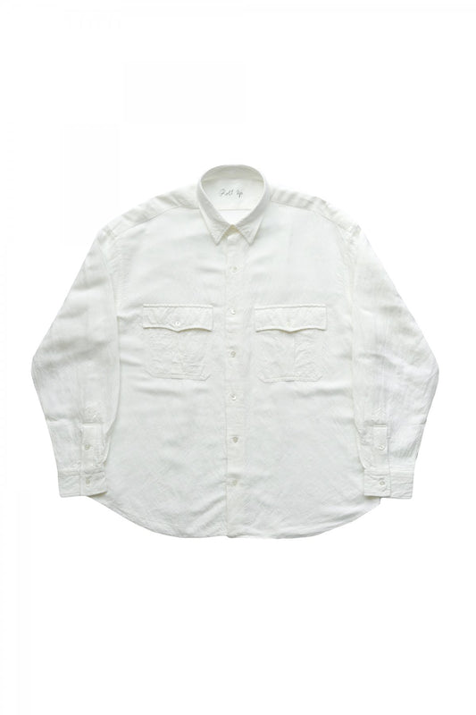 Porter Classic - ROLL UP BAMBOO LINEN SHIRT - WHITE