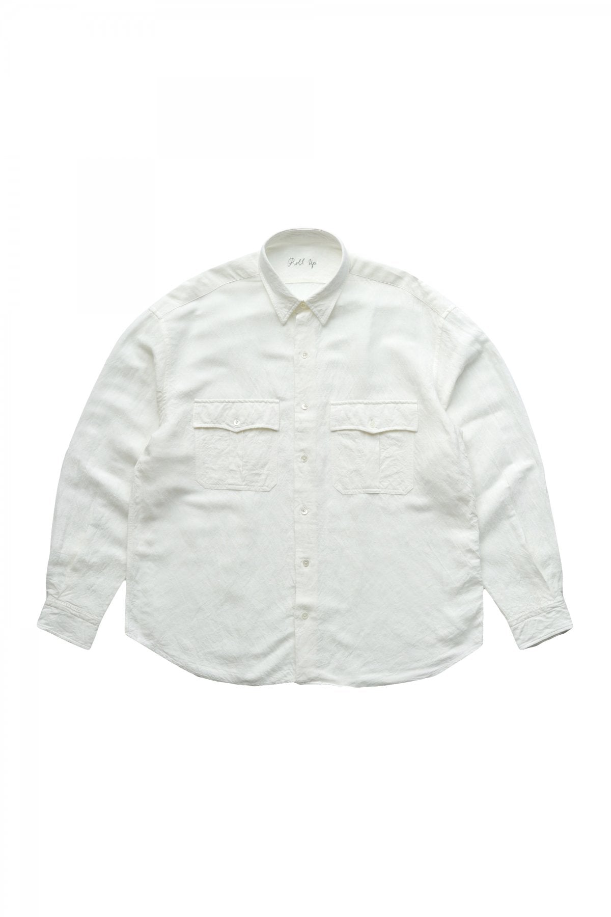 Porter Classic - ROLL UP BAMBOO LINEN SHIRT - WHITE