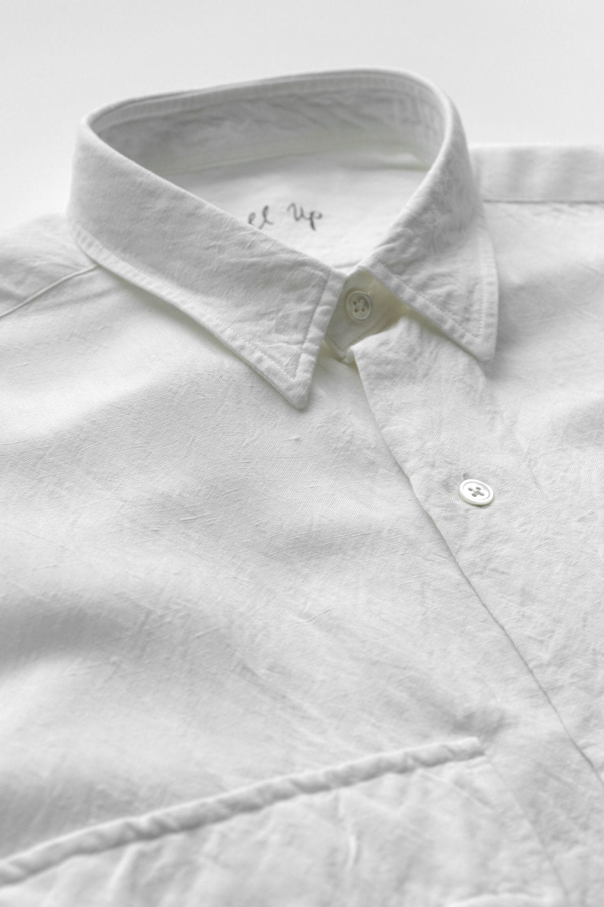 Porter Classic - ROLL UP BAMBOO LINEN SHIRT - WHITE