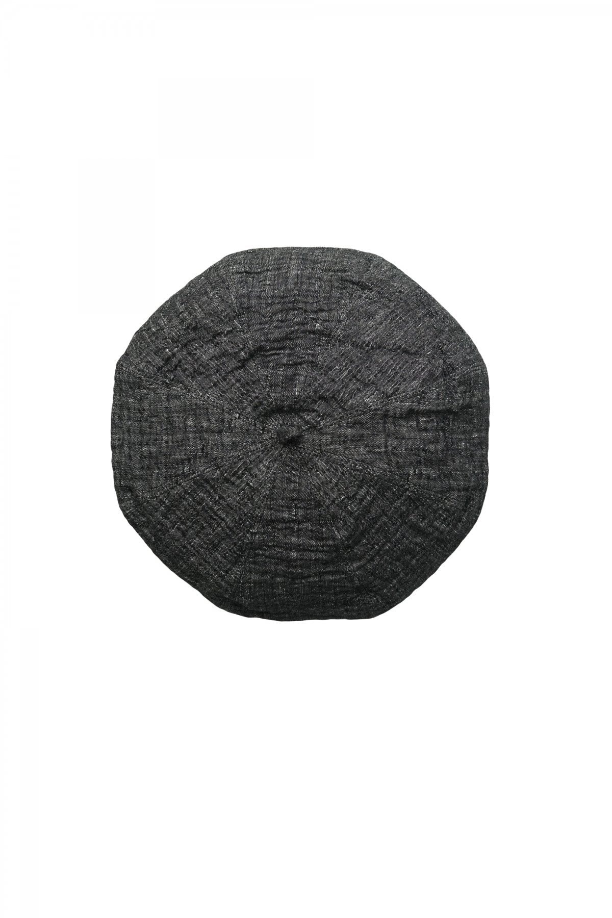 Porter Classic - SASHIKO LINEN PREMIUM SOFT BERET - BLACK