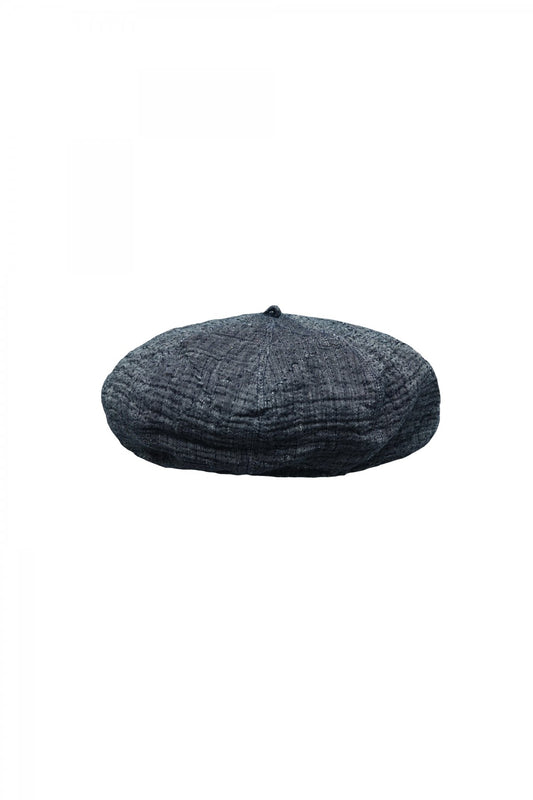 Porter Classic - SASHIKO LINEN PREMIUM SOFT BERET - BLUE