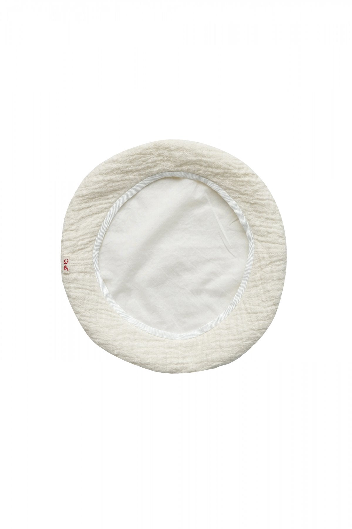 Porter Classic - SASHIKO LINEN PREMIUM SOFT JAZZ BERET - WHITE