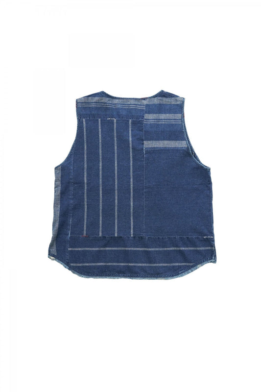 Porter Classic - AFRICAN COTTON VEST - BLUE