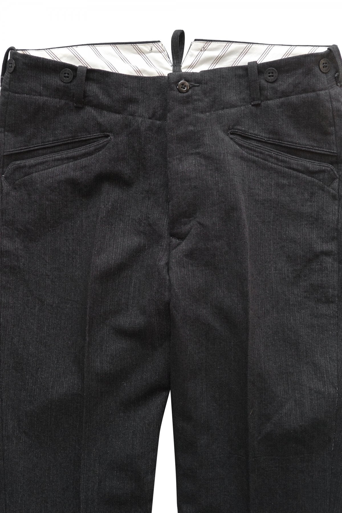 OLD JOE - SLIT POCKET GRANDPA TROUSER - GRAPHITE