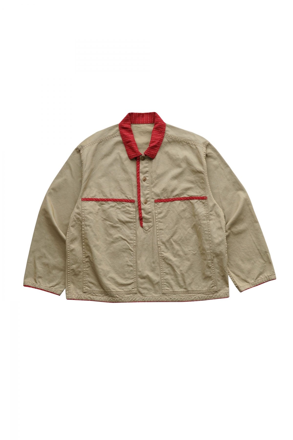 Porter Classic - CHINO PULLOVER JACKET - KHAKI