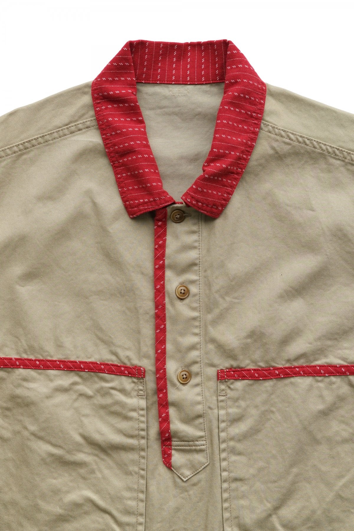 Porter Classic - CHINO PULLOVER JACKET - KHAKI