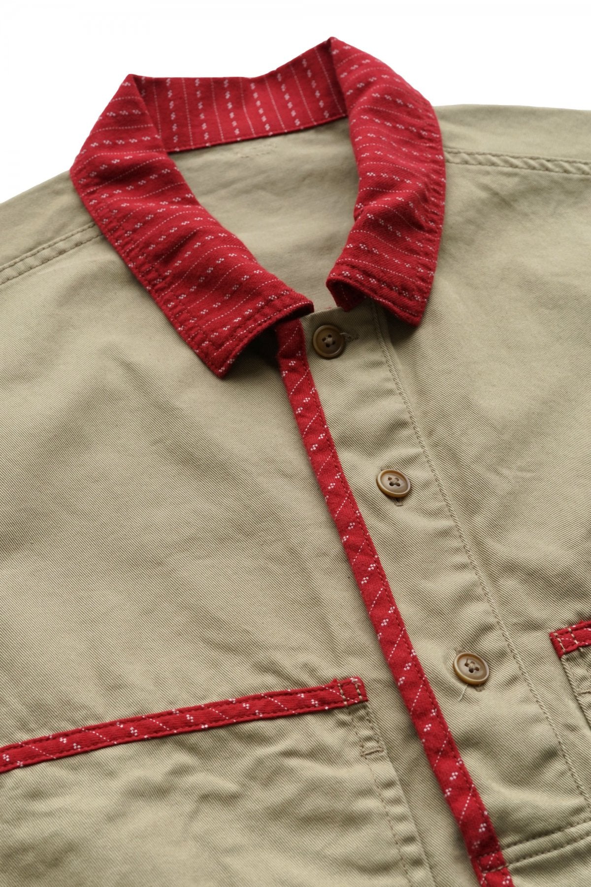 Porter Classic - CHINO PULLOVER JACKET - KHAKI