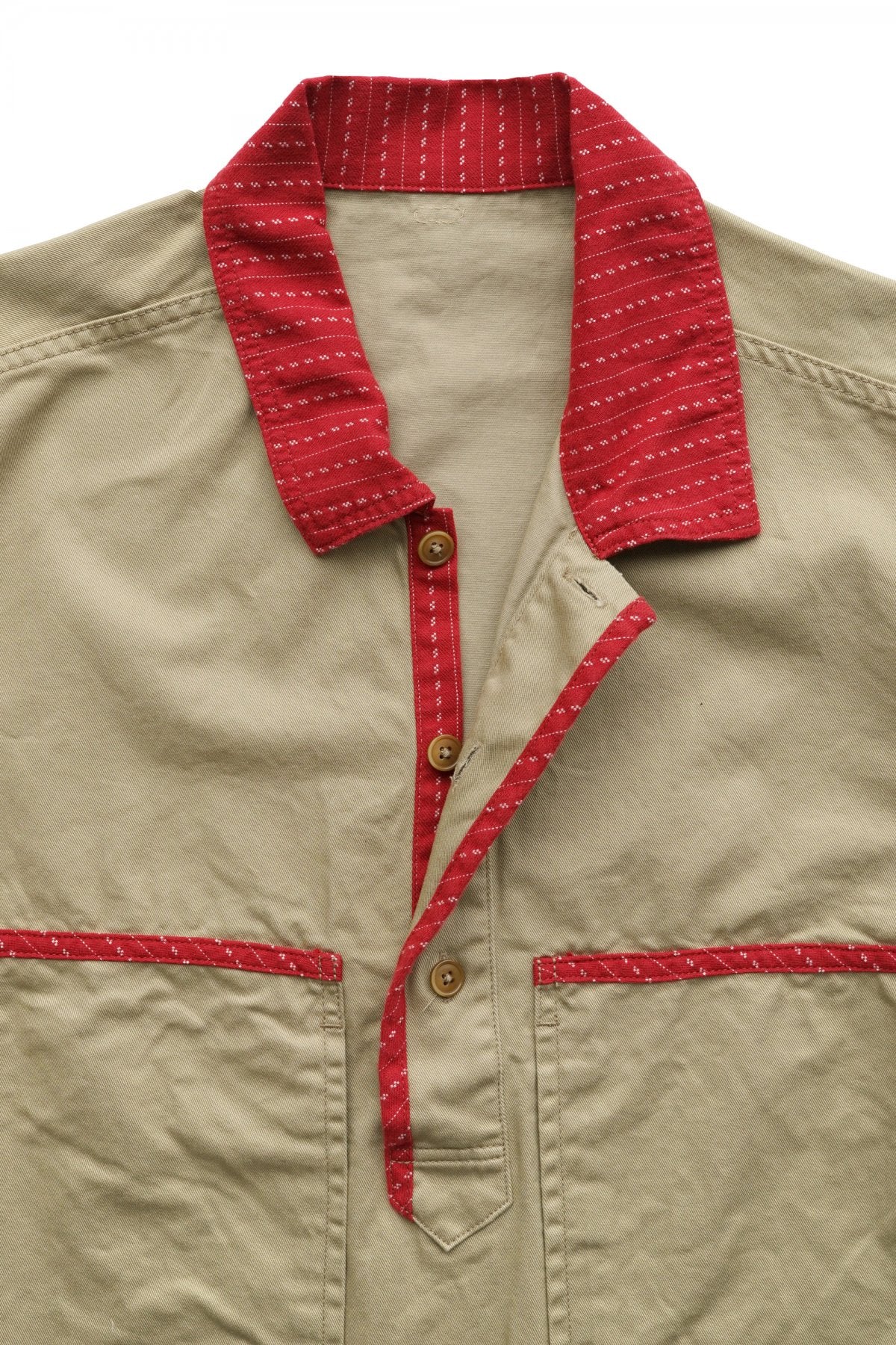 Porter Classic - CHINO PULLOVER JACKET - KHAKI