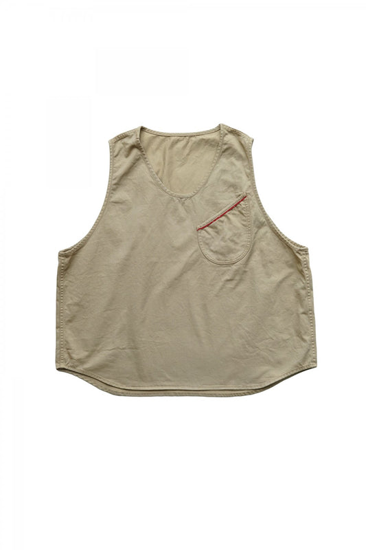 Porter Classic - CHINO PULLOVER VEST - KHAKI