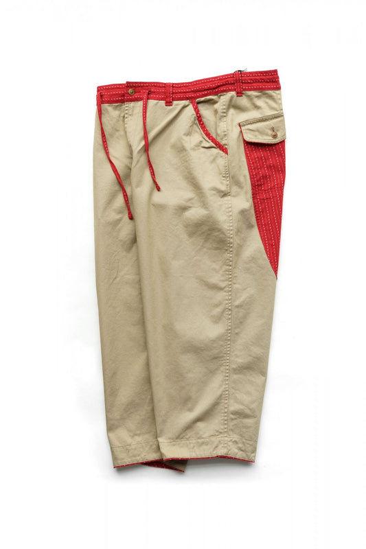 Porter Classic - CHINO WIDE PANTS - KHAKI