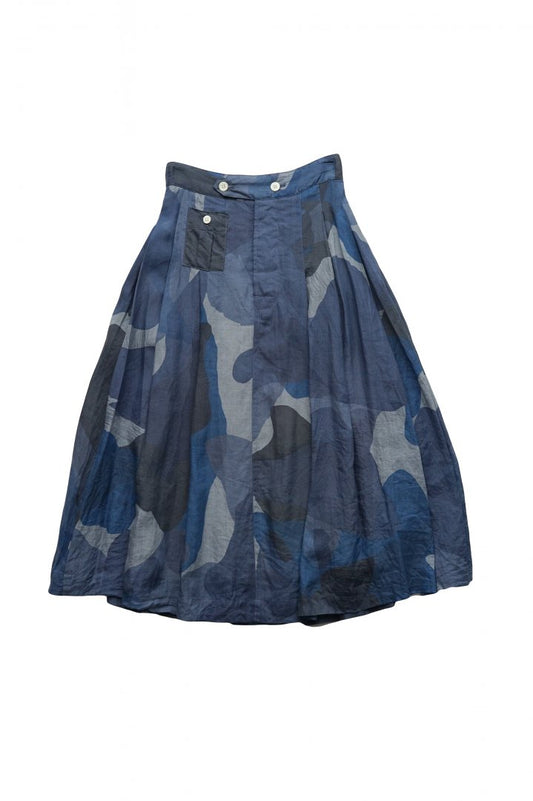 Nigel Cabourn woman - VINTAGE SKIRT CAMO - NAVY