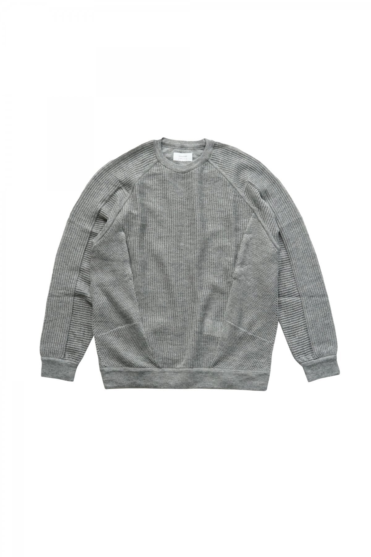 ACRONYM - C1-AM - Cashllama Silk Mesh Crewneck Sweatshirt - GRAY