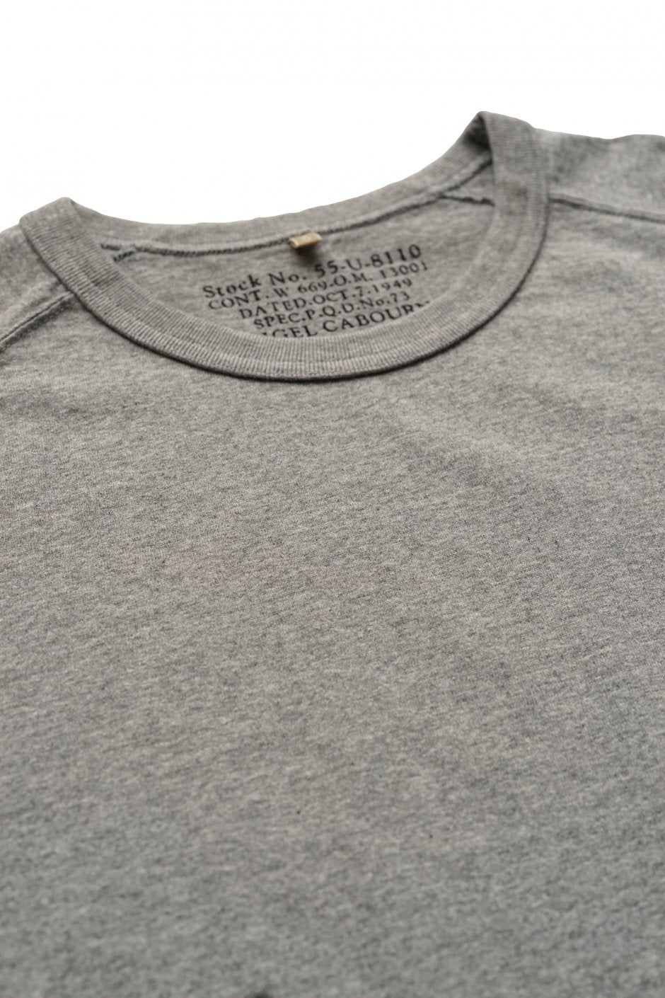 Nigel Cabourn woman - CREW NECK T-SHIRT - GRAY