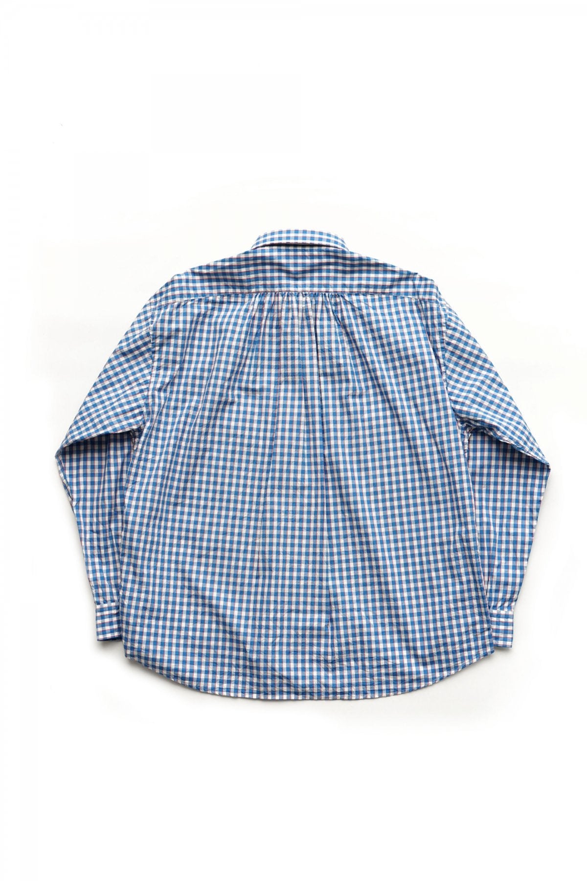 Porter Classic - ROLL UP TRICOLOR GINGHAM CHECK SHIRT - BLUE