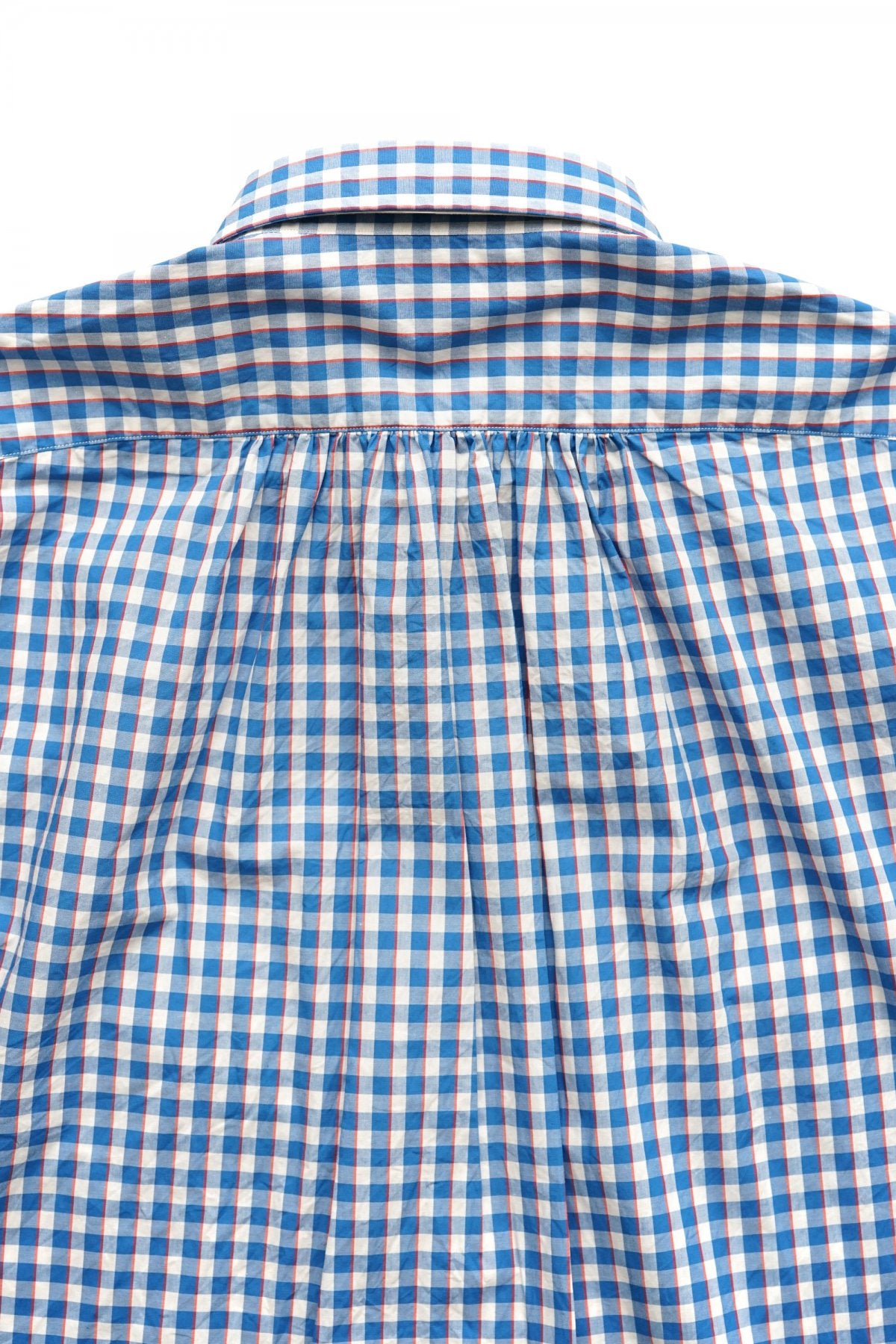 Porter Classic - ROLL UP TRICOLOR GINGHAM CHECK SHIRT - BLUE