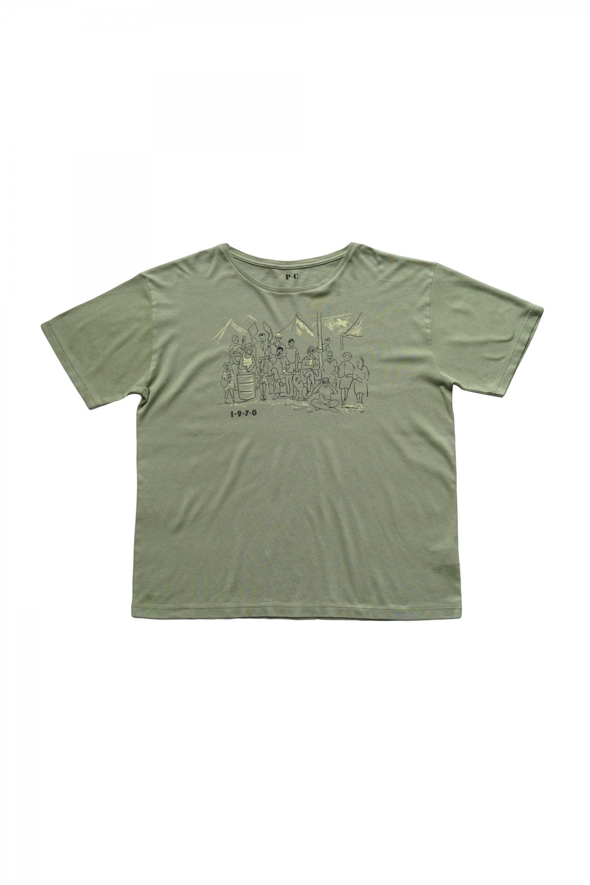 Porter Classic - T-SHIRT / MASH SHOWER SCENE - OLIVE