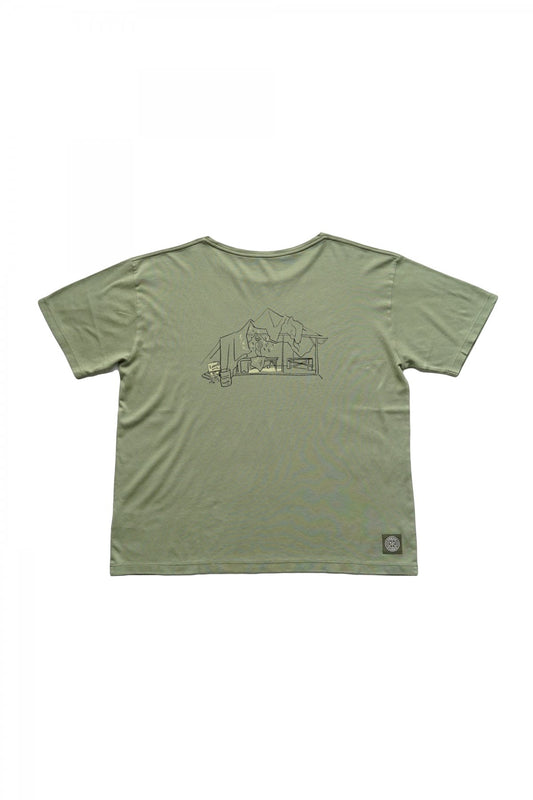 Porter Classic - T-SHIRT / MASH SHOWER SCENE - OLIVE