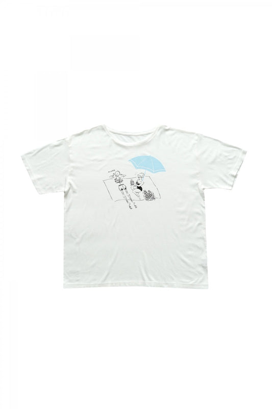 Porter Classic - T-SHIRT / BEAT SKULL BEACH OIL - WHITE