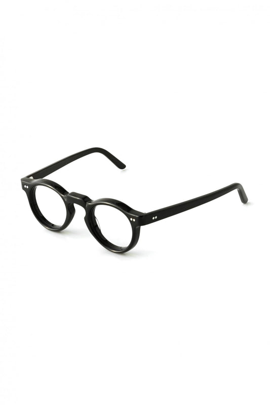 1950s FRANCE VINTAGE EYEGLASS 8mm THICK PANTO BLACK - OPT-500