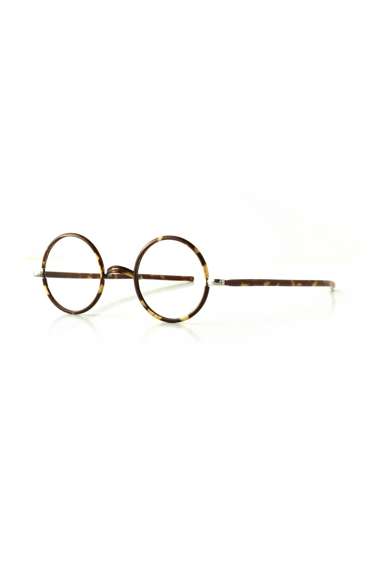 1920s BRITISH ANTIQUE ROUND EYEGLASS FULL COVER - OPT-512