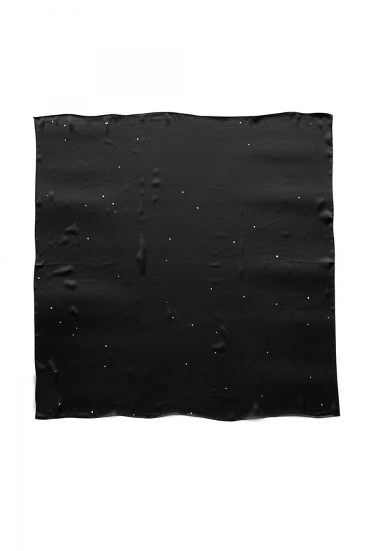 Porter Classic - RANDOM DOT SILK SCARF - BLACK