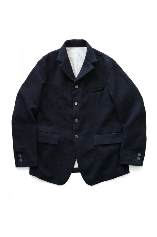 Bergfabel -LONG FARMER JACKET - BLACK NAVY