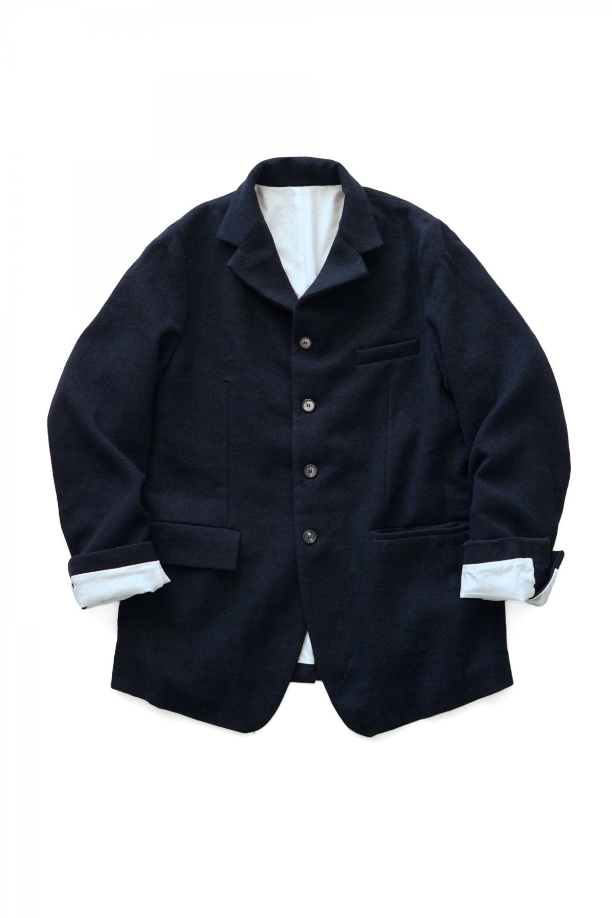 Bergfabel -LONG FARMER JACKET - BLACK NAVY