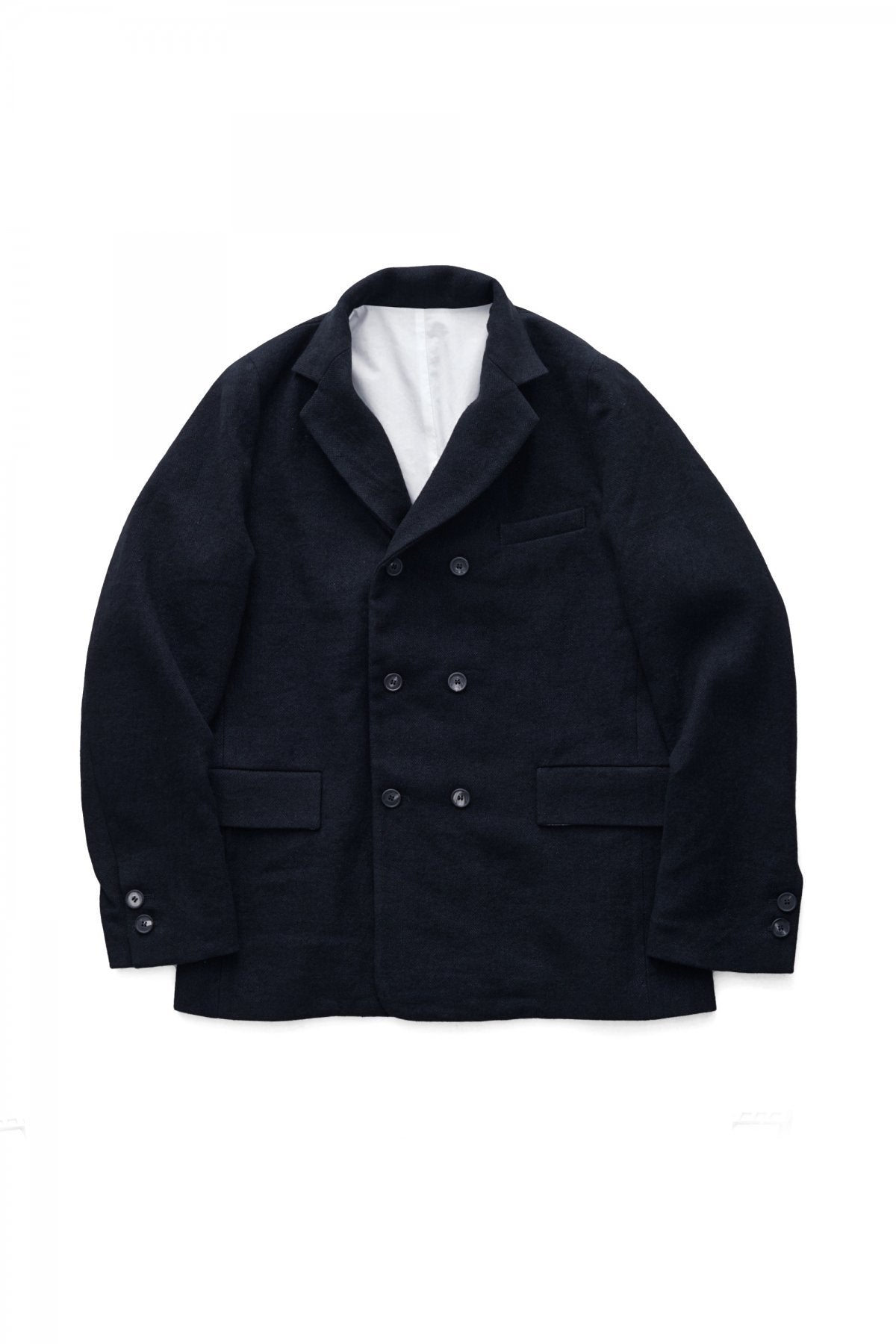 Bergfabel -DOUBLE BREAST FARMER JACKET - BLACK NAVY