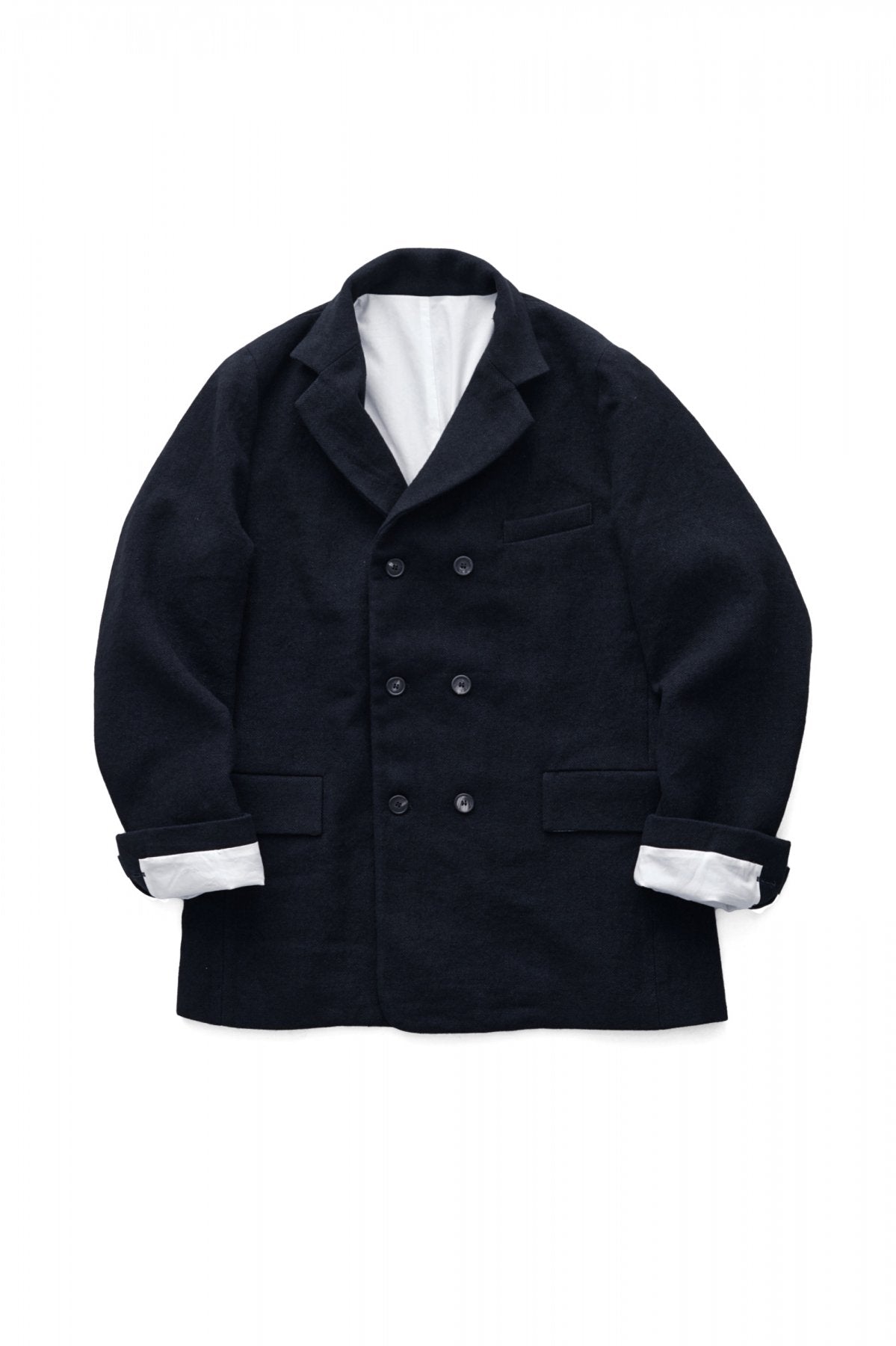 Bergfabel -DOUBLE BREAST FARMER JACKET - BLACK NAVY