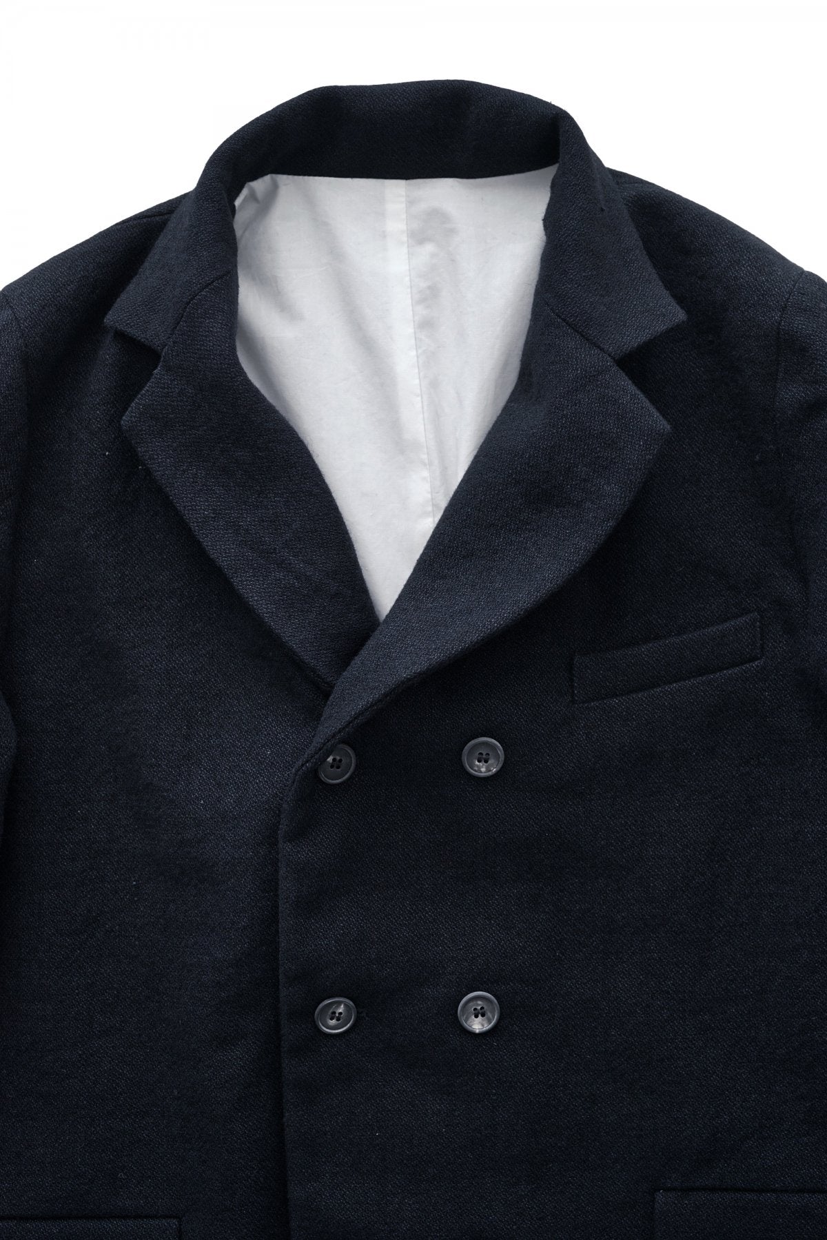 Bergfabel -DOUBLE BREAST FARMER JACKET - BLACK NAVY