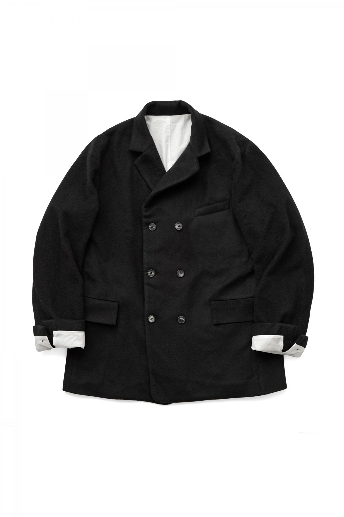 Bergfabel -DOUBLE BREAST FARMER JACKET - CASHMERE BLACK