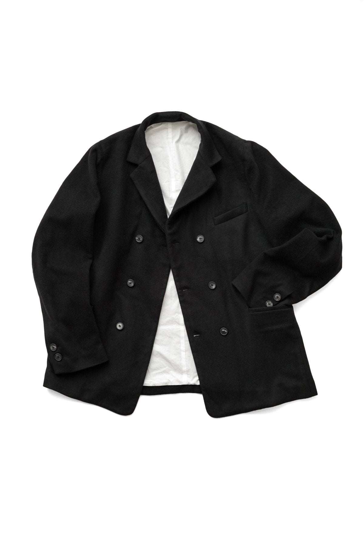 Bergfabel -DOUBLE BREAST FARMER JACKET - CASHMERE BLACK