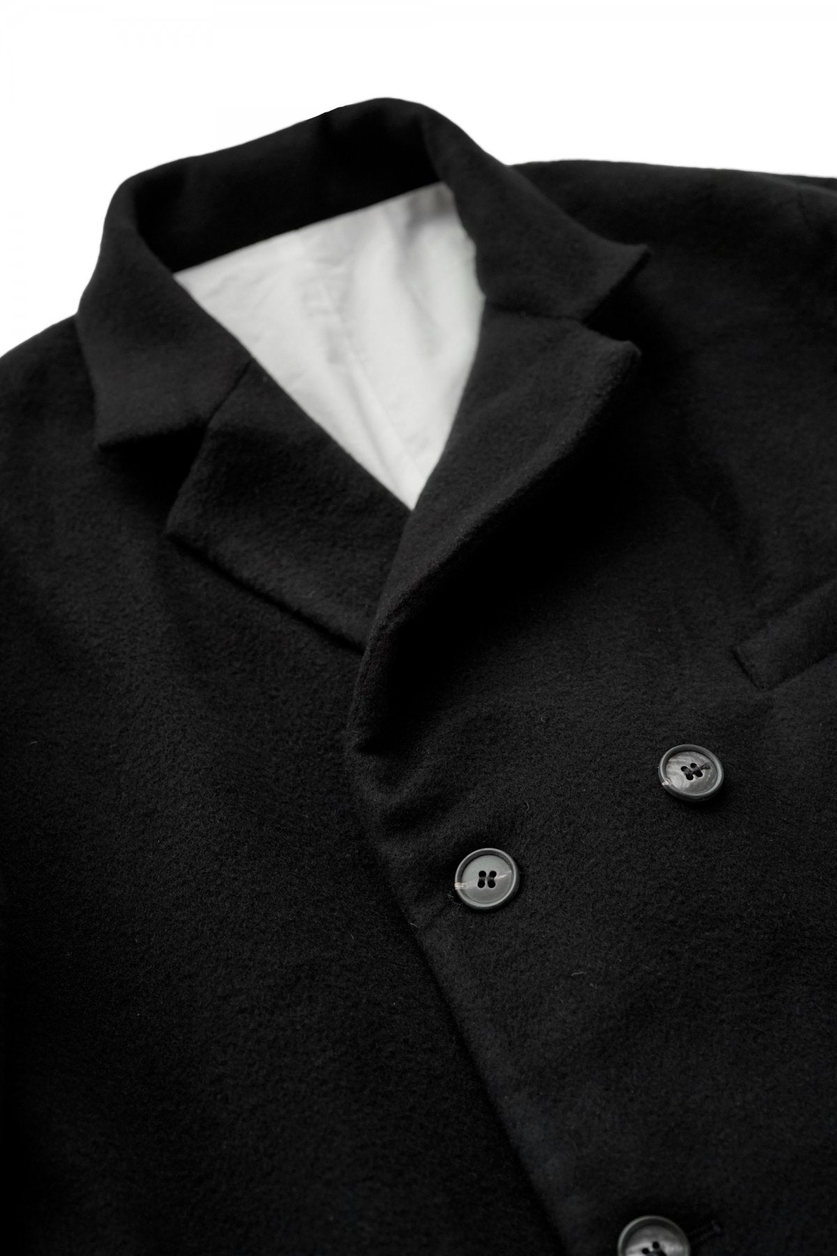 Bergfabel -DOUBLE BREAST FARMER JACKET - CASHMERE BLACK