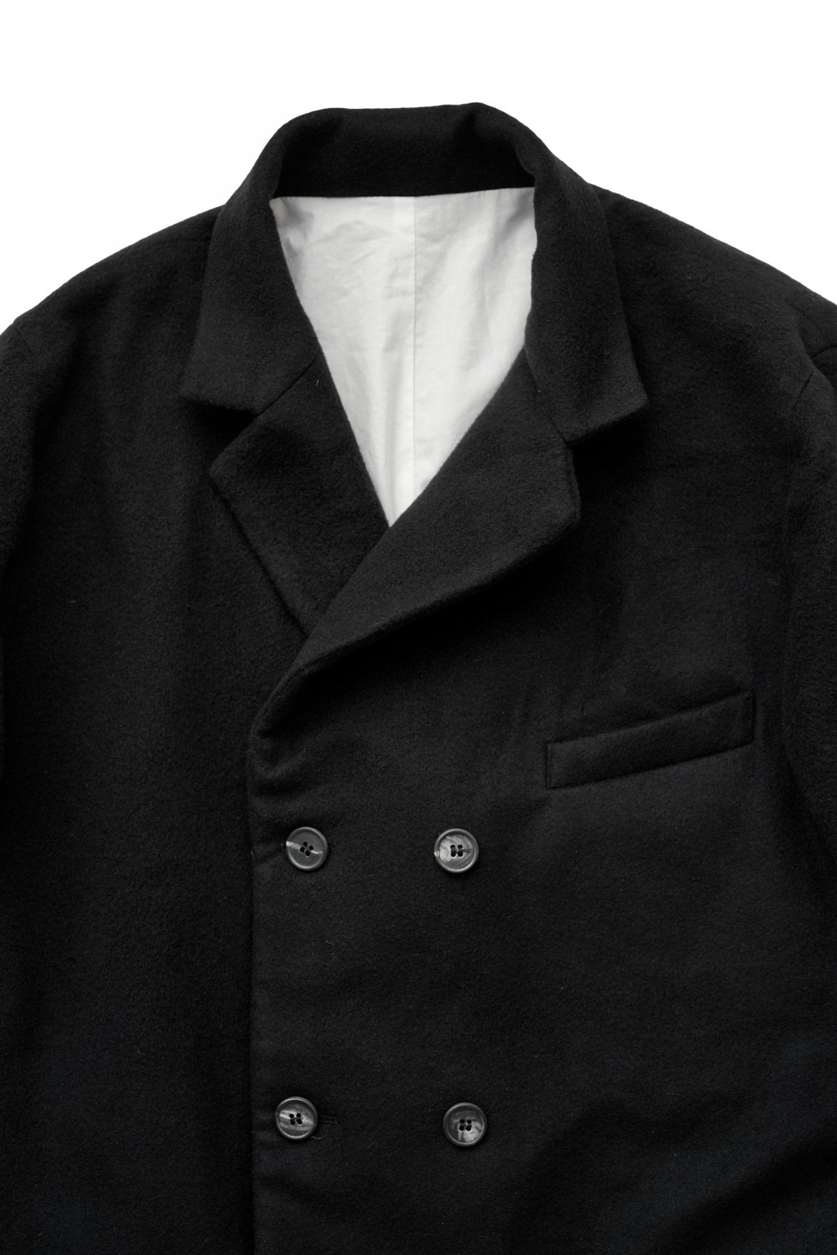 Bergfabel -DOUBLE BREAST FARMER JACKET - CASHMERE BLACK