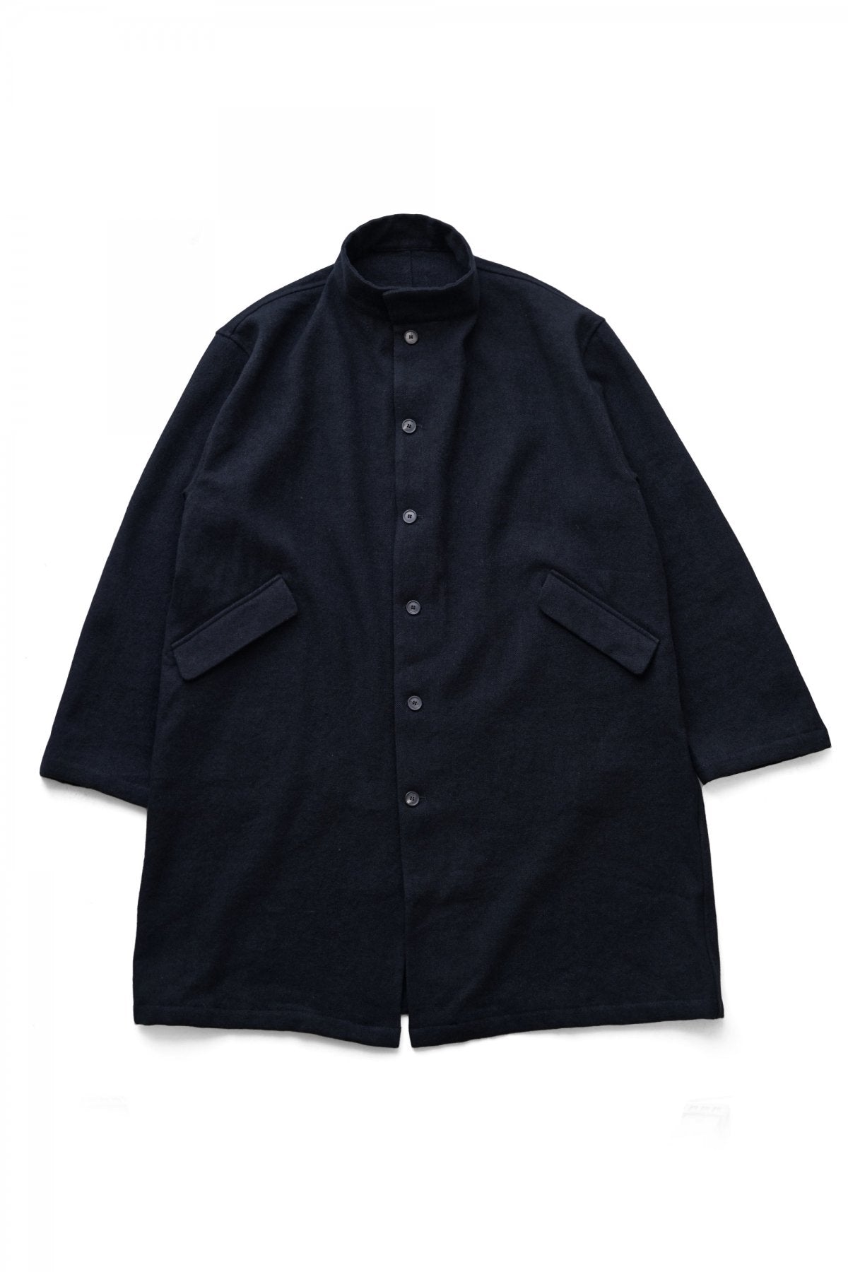 Bergfabel -UNLINED OVERSIZE COAT - BALCK NAVY