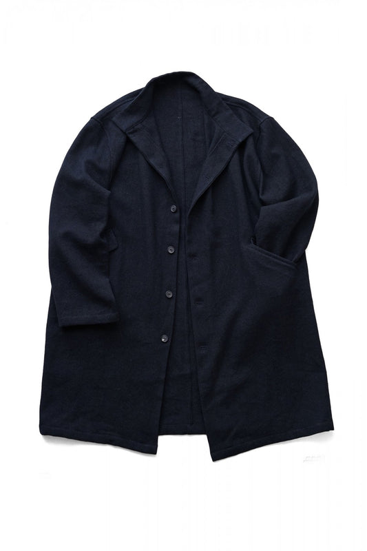 Bergfabel -UNLINED OVERSIZE COAT - BALCK NAVY